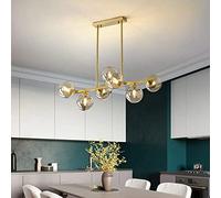 GRAWIT G9 LED Glass Ball Chandeliers Nordic Industrial Hanging Light 7 Flame LED Pendant Light Dining Table Pendant Lamp With Amber Glass Lampshade, For Dining Room, Living Room beautiful scenery