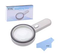 GRAWIT Oversized 12 LED Handheld Magnifier and Light, XYK 20X Oversized Illumination Magnifier for reading, checking, exploring, hobbies, etc. (white) beautiful scenery