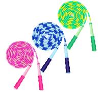 GRAWUN Jump Rope For Kids, Soft Beaded Jump Rope, Adjustable Length Tangle-Free Segmented Soft Beaded Skipping Rope，for Women, Men and Kids Keeping Fit, Workout and Weight Loss