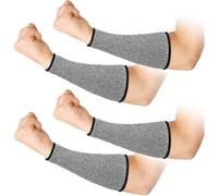 (Gray）2 Pairs Cut Resistant Sleeve Arm Protection Sleeves Level 5 Protection Safety Protective Sleeves Compatible with Men Women