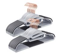 Gray 30-Pack Plastic Coat Hangers