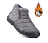 (gray, 41) 35-47,Winter Waterproof Cloth Cotton Boots, Men and Women with The Same Models, Large Size Short Low-top Snow Boots, Non-slip Boots