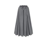 (GRAY, 5XL) Women Stylish Long Cape Cloak Hooded Wool Blend Cloak Coat Autumn Hoodies Poncho Warm Cosplay Jackets Outwear Windbreaker