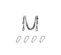 (Gray) 6 Handles Aerial Yoga Hammock Flying Swing Anti gravity Pilates Exercises Device
