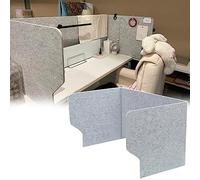 Gray Acoustic Partition Walls Felt Desk Dividers Soundproof Freestanding Table Separators 60cm/80cm/100cm Thick 9mm Noise Reduction Panels for Office Privacy