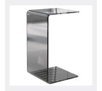 Gray Acrylic Side Table, Transparent Coffee Table, Modern Nightstand, Stylish Leisure Table for Home & Hotel Decor (30x30x60 cm)