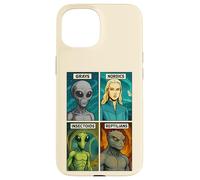 Gray Alien, Nordic, Insectoid, Reptilian - 4 Alien Species Case for iPhone 15