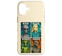 Gray Alien, Nordic, Insectoid, Reptilian - 4 Alien Species Case for iPhone 16 Plus