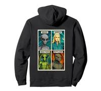Gray Alien, Nordic, Insectoid, Reptilian - 4 Alien Species Pullover Hoodie