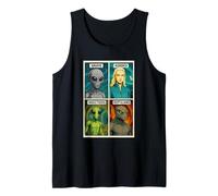 Gray Alien, Nordic, Insectoid, Reptilian - 4 Alien Species Tank Top