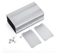 Gray Aluminum Project Box, Electrical Accessories, Die Casting Integrated with Oxidation Treatment, Compact Aluminum Alloy Case for Electronic Heat Dissipation, Includes Fr