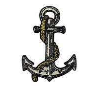 Gray Anchor Patch to Iron on | Maritime Iron on Patches, Ship and Boat Embroidery Patch, Sea ironable Patch, Water Badges Finally Home