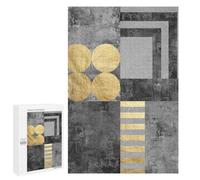 Gray And Gold Art B Adult Puzzle, 1000 PCS, Relaxing Jigsaw Activity, A Creative Way to Unwind after A Busy Day, for Family Fun