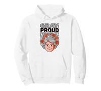 Gray And Proud My Dont Care Hair Pride Aging With Attitude Pullover Hoodie
