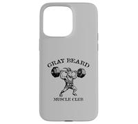 Gray Beard Muscle Club Weightlifting Goat Classic Design Case for iPhone 15 Pro Max
