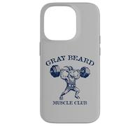 Gray Beard Muscle Club Weightlifting Goat Classic DesignBear Case for iPhone 14 Pro