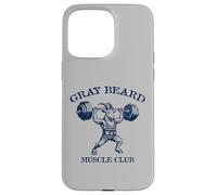 Gray Beard Muscle Club Weightlifting Goat Classic DesignBear Case for iPhone 15 Pro Max