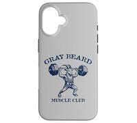 Gray Beard Muscle Club Weightlifting Goat Classic DesignBear Case for iPhone 16