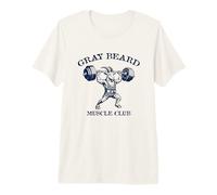 Gray Beard Muscle Club Weightlifting Goat Classic DesignBear Premium T-Shirt