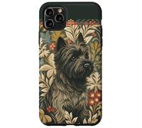 Gray Black Cairn Terrier in Victorian Floral Garden Case for iPhone 11 Pro Max