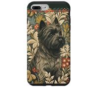 Gray Black Cairn Terrier in Victorian Floral Garden Case for iPhone 7 Plus/8 Plus