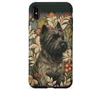 Gray Black Cairn Terrier in Victorian Floral Garden Case for iPhone XS Max