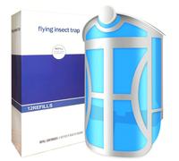 (Gray-blue, Eight packs) New replacement parts for ZEVO models, plastic card fly trap M364Max sticky mosquito killer