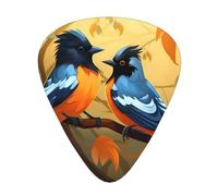 Gray-blue oriole Stylish and durable guitar picks, three types of thin, medium and heavy guitar picks (12 pieces), suitable for guitar, bass, electric guitar, ukulele,