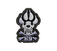 Gray Color K9 Embroidery Patch Military Tactical Morale DIY Emblem Applique with Hook-Loop Embroidered Patch