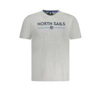 Gray Cotton Men T-Shirt S