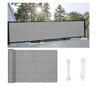 Gray Cover for Outdoor Balcony Privacy75 cm Height 75 x 800 cm Size Perfect for Patio Deck and YardIdeal Backyard Privacy Solution