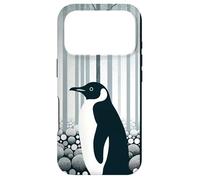 Gray Dark Night Geometry Penguin Forest Circles Pattern Case for iPhone 17 Pro