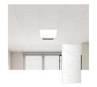 Gray Decorative Ceiling Felt Panels Aluminum Smooth Tiles for Kitchen & Bathroom Washable Interior Installation Cover Sheet (20pcs 30x60cm)