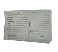 Gray Dog Grooming Cards 5X8 Inch (100 Pack 8 X 5 inches) Dog Groomer Client Cards for Veterinarians, Pet Kennel Records, and Cat Grooming (Gray)