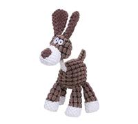 Gray donkey Dog Toy,Resistant Squeaky Dog Toys for Heavy Chewers, Unbreakable Stuffed Plush Dog Toys for Aggressive Chewers,Cute Soft Dog Toys for Teeth Cleaning (brown)