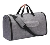 (Gray) Duffle Carry On Garment Bag | 2 in 1 Convertible Weekend Bag - Large Capacity Travel Weekend Bag Convertible Carry On Luggage Bag Men Duffel Bag