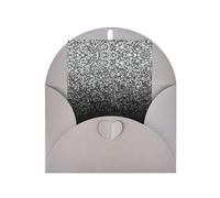 Gray Elegant Greeting Card - Black and white flash Print Blank Blessed Gold Seals Card for Birthday, Wedding, Valentine's Day