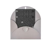 Gray Elegant Greeting Card with Matching Envelope - Supernatural Inspiration Print Blank Blessed for Birthday, Valentine's Day, Wedding