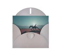 Gray Envelope Greeting Cards With Unique Crimson Wings Pattern For Write Down Your Blessings For Various Holidays