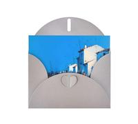 Gray Envelope Greeting Cards With Unique Ember Path Pattern For Write Down Your Blessings For Various Holidays