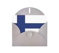Gray Envelope Greeting Cards With Unique Finnish Flag Pattern For Write Down Your Blessings For Various Holidays