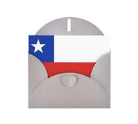 Gray Envelope Greeting Cards With Unique Flag Of Chile Pattern For Write Down Your Blessings For Various Holidays