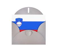 Gray Envelope Greeting Cards With Unique Flag Of Slovenia Pattern For Write Down Your Blessings For Various Holidays
