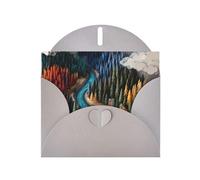 Gray Envelope Greeting Cards With Unique Nature Haven Pattern For Write Down Your Blessings For Various Holidays