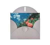 Gray Envelope Greeting Cards With Unique Sunshine Petals Pattern For Write Down Your Blessings For Various Holidays