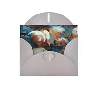 Gray Envelope Greeting Cards With Unique Twilight Petals Pattern For Write Down Your Blessings For Various Holidays