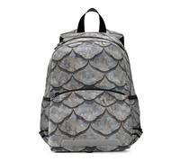 Gray Fish Scale Pattern Kids Backpack for Toddlers, Kid's Backpack for Boys Girls, Kindergarten Preschool Nursery Travel Bag