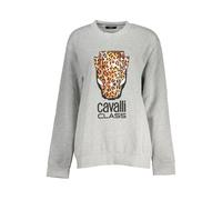 Gray Fleece Sweatshirt with Round Neck 2XL