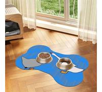 gray goose Bone Shaped Absorbent Dog Feeding Mat