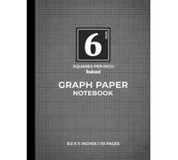 Gray Graph Paper Notebook | 6 Squares Per Inch - Indexed Grid: Perfect for Students and Teachers | Modern and Minimalist Gray | A Choice for Clean and Detailed Projects | 110 Pages | 8.5 x 11 Inches